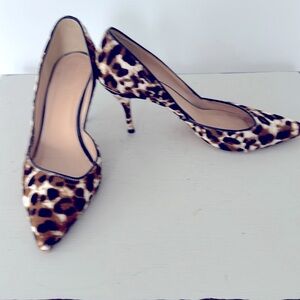 J Crew Leopard print heels size 9